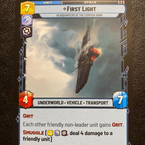 First light rare Star wars unlimited samlekort