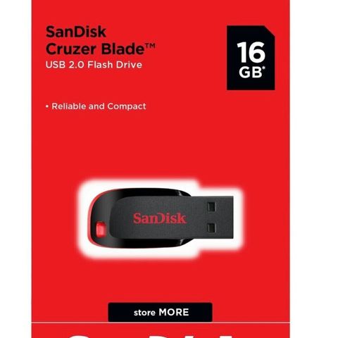 SanDisk Cruzer Blade 16GB USB-minne (2.0)