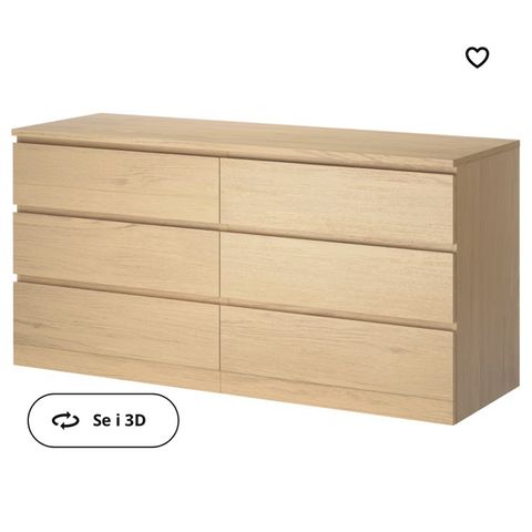 Malm kommode fra IKEA