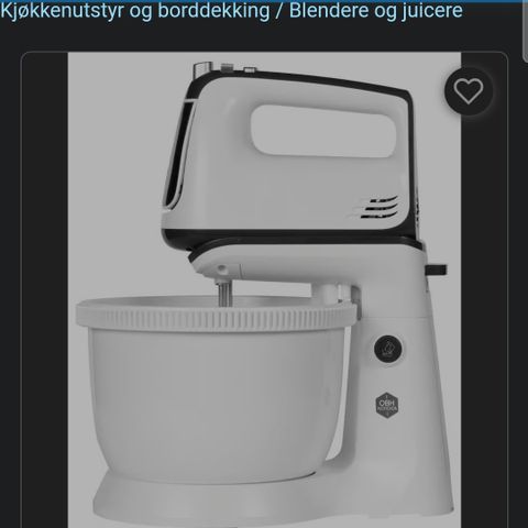 Ny håndmikser m/bolle
