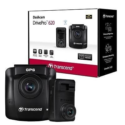 Transcend dashcam 2stk med 2stk minnekort 4stk kabler micro usb