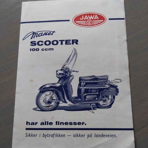 To reklame brosjyrer for jawa scooter.