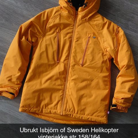 Ubrukt Isbjörn of Sweden Helicopter vinterjakke str 158/164