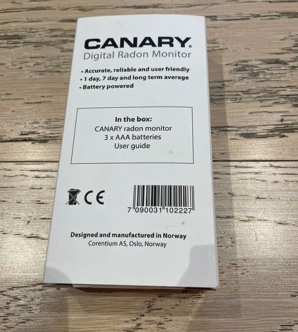 Canary (Airthings) radonmåler, helt ny