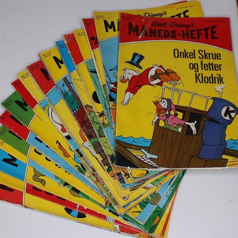 Walt Disneys Måneds-hefte, 38 stk. fra 1970 til 1976