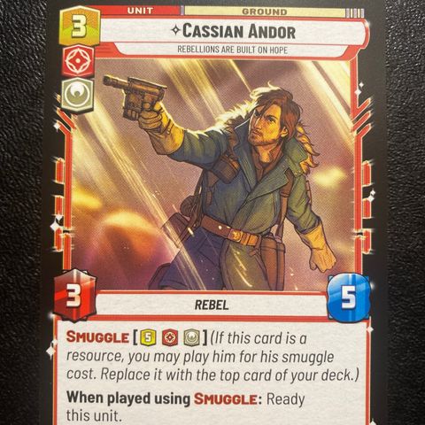 Cassian Andor uncommon Star wars unlimited samlekort