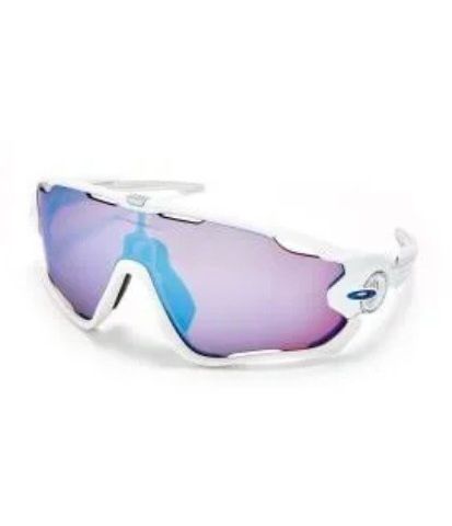 Brukte hvite Oakley Jawbreaker solbriller selges.