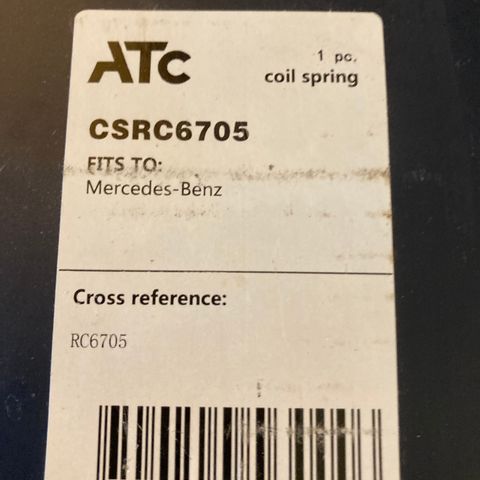 ATc coil spring til MB ,ML W163