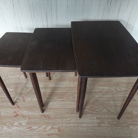 Teak settebord, 3 settebord selges samlet. Budfrist 8/9 kl 10