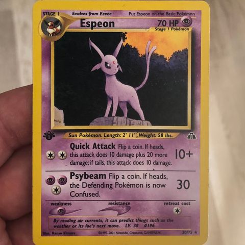 Espeon 1st. Edition 20/75 - Pokemon TCG Neo Discovery