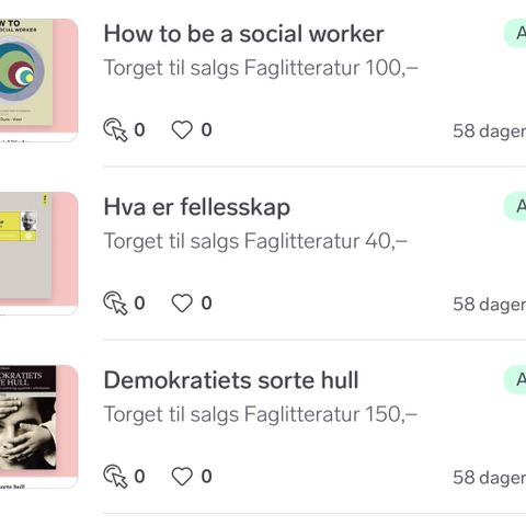 Pensumbøker første året bachelor sosialt arbeid