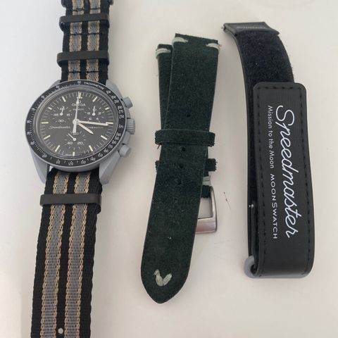 🎗️Omega x Swatch mission to the moon med helt ny James bond NATO rem!🎗️