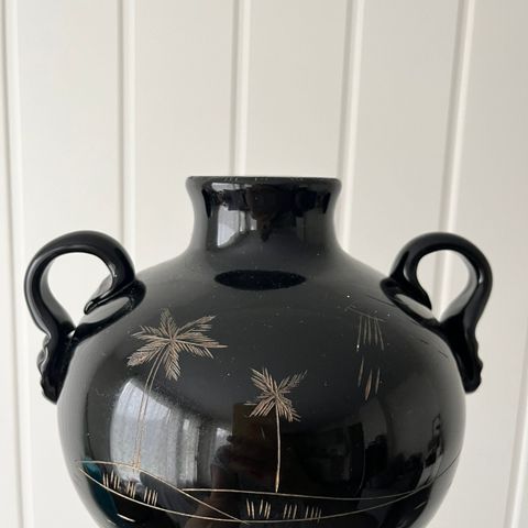 Svensk Midt Century Glass Vase av Emmaboda