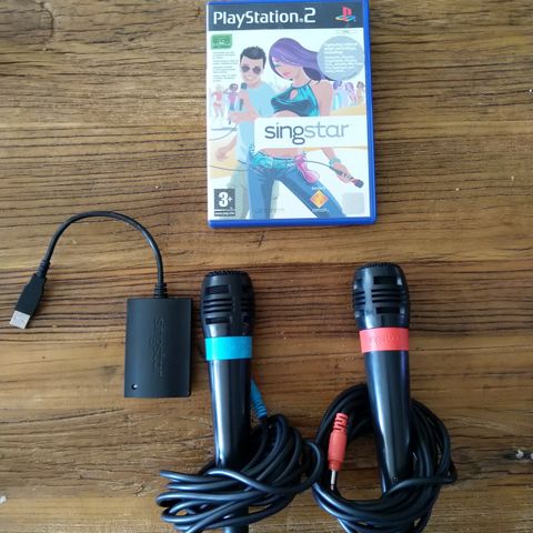 Singstar m/Mikrofoner til PlayStation 2