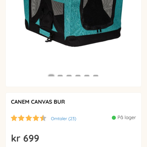 Hundebur tøy canem canvas bur