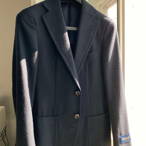 Cavour Navy Blazer Wool and Cashmere