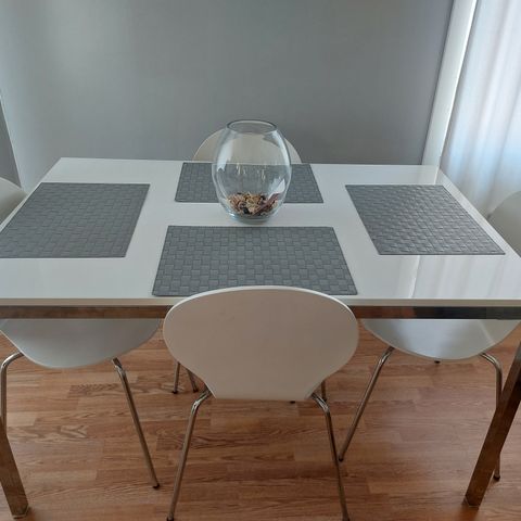 Dining table and chairs