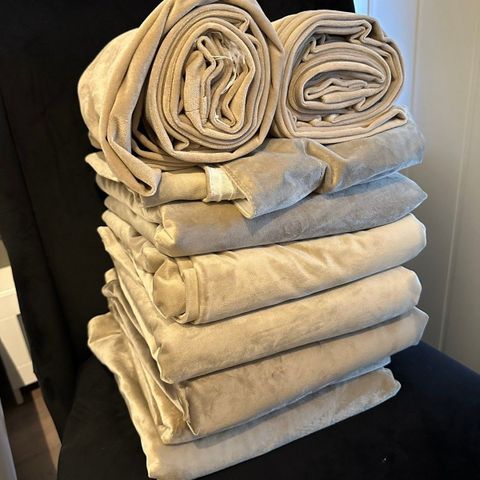 Elegant mali velour gardiner beige