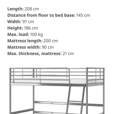 IKEA loftseng Svärta