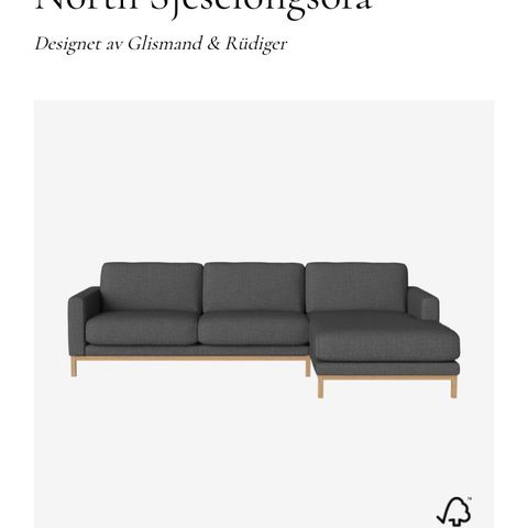 Bolia North 3-seter sofa med sjeselong