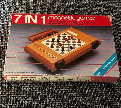 7 IN 1 magnetic games - fra 1970-tallet