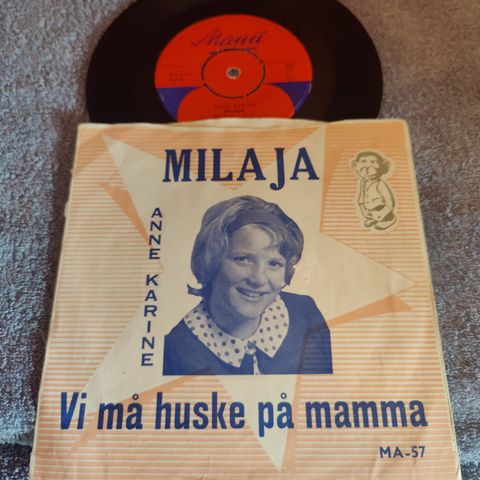 !!! " SOLGT Anne Karine Sjelden Singel  Manu label 1964  !!!