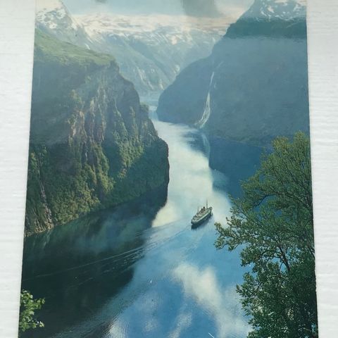 Postkort Geirangerfjorden mot Prekestolen