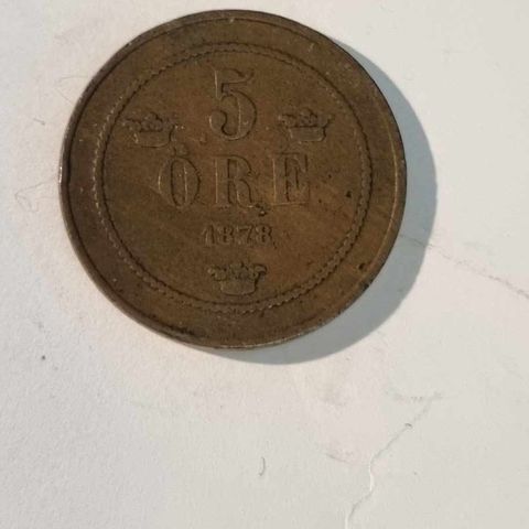 5 öre 1878 Sverige