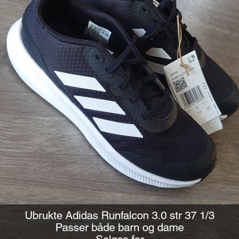 Ubrukte Adidas Runfalcon 3.0 str 37 1/3