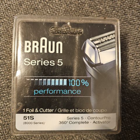 Braun Serie 5 51s Folie og kutter helt nytt.