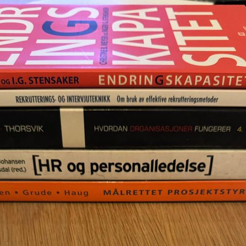 Studiebøker fra «organisasjon og ledelse»