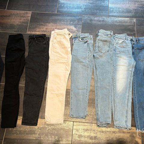 9 stk jeans til jente/dame i størrelse XS og S