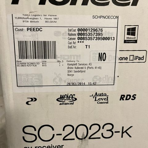 Pioneer Forsterker SC-2023-K