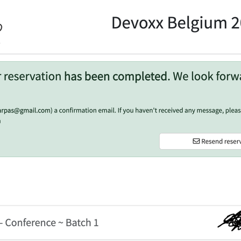 billett til devoxx belgia, utviklere konferanse