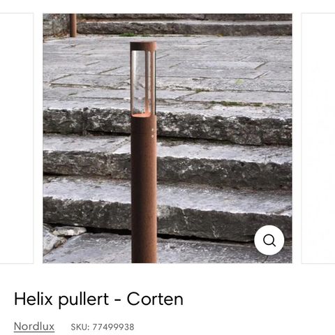 Helix corten pullert utelamper