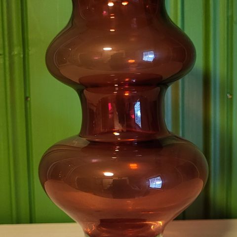 Vintage rød Bo Borgström vase Åseda