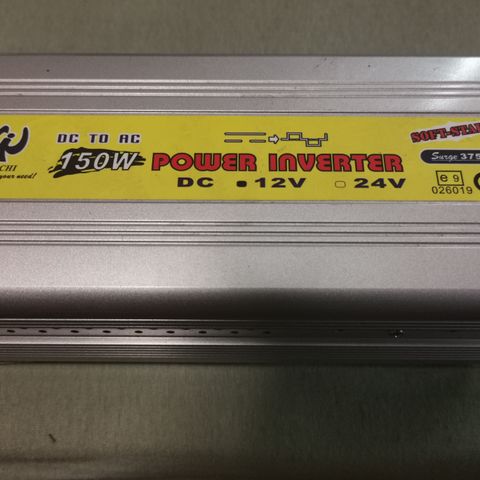 Inverter for 12Volt til 220V. 150W