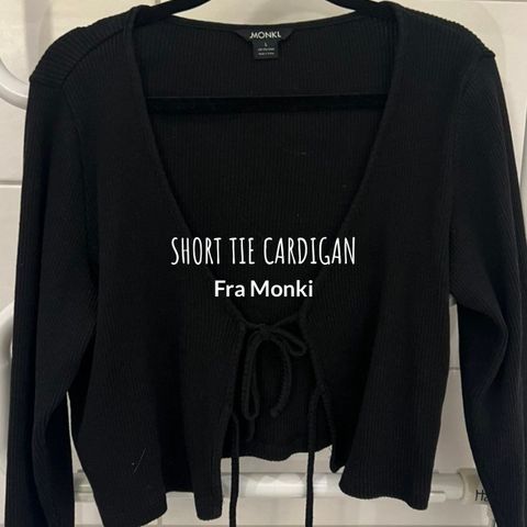 Short tie cardigan