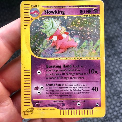 Pokemon TCG Slowking H22/H32 Holo Swirl - Aquapolis