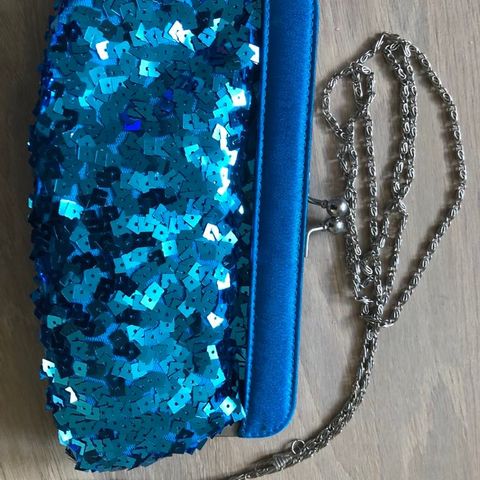 Turkis paljett clutch