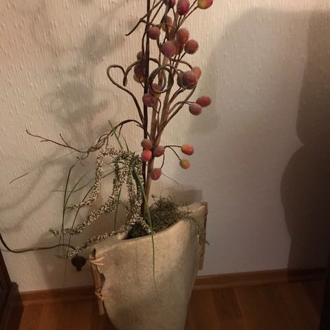 Pyntepotte med tørket blomster