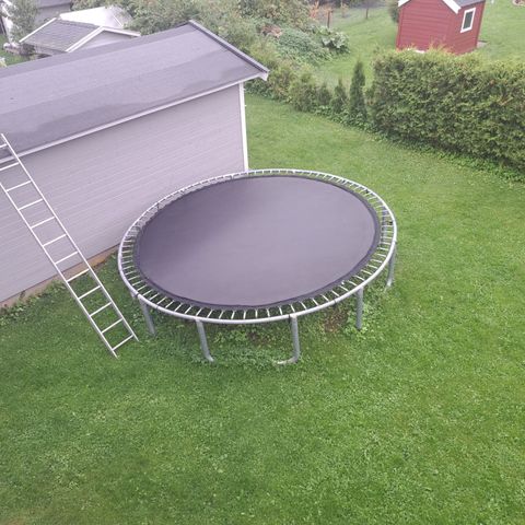 Trampoline gis bort