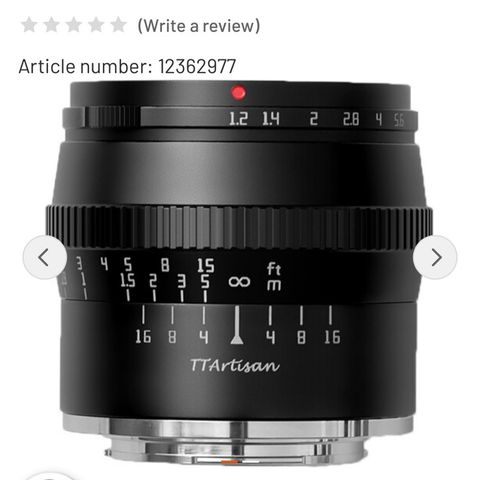 TTArtisan 50mm f/1.2 for sony zv e10