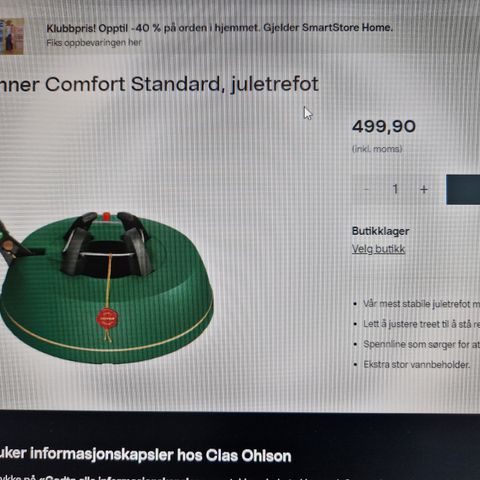 2stk Krinner Comfort juletrefot selges