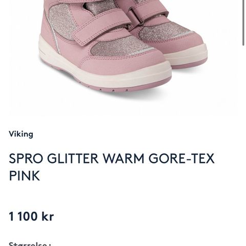 Viking vintersko med glitter