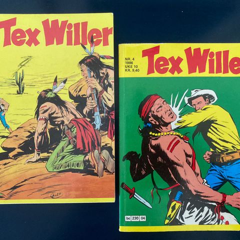 Tex Willer nr. 1 og 4 fra 1986