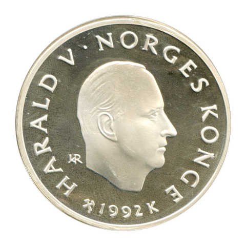 100 kr sølvmynter fra norge.