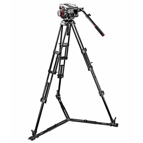 Manfrotto 509 fluid video head & 545GB alu twin leg tripod / MVH502AH