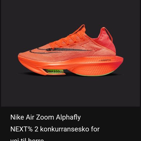 Nike air zoom alphafly next 2 selges