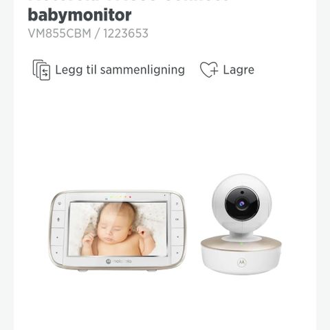 Motorola VM855 Connect babymonitor